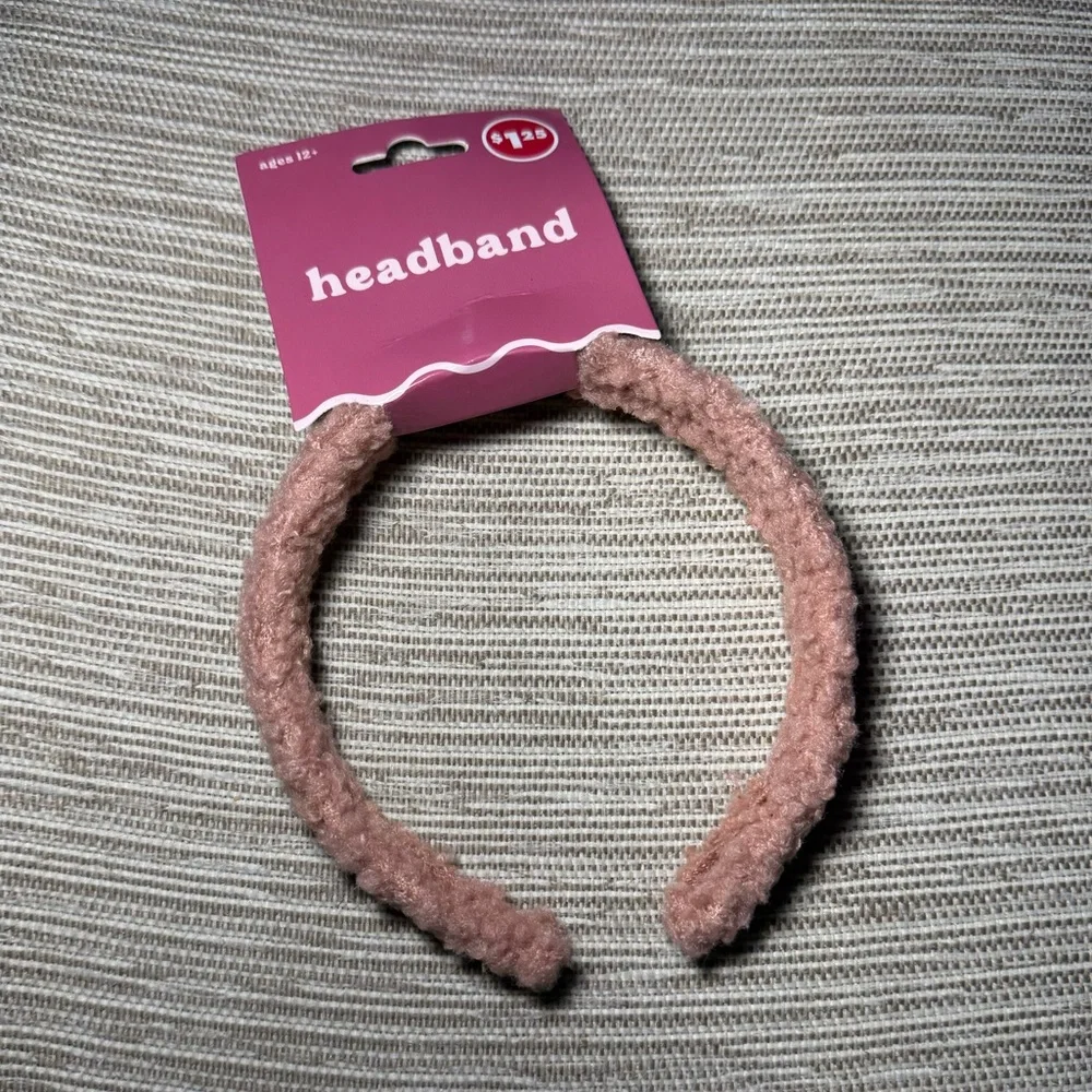 Pink Fuzzy Headband for Kids